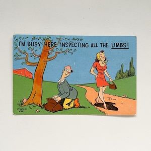 Comic Postcard, I'm Busy Here Inspecting All the limbs, E C Kropp, C195, Paris